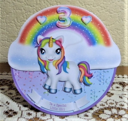 UNICORN ROCKER CARD by Lynn Butters