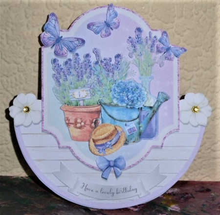 LOVELY LAVENDER rocker card by Lynn Butters