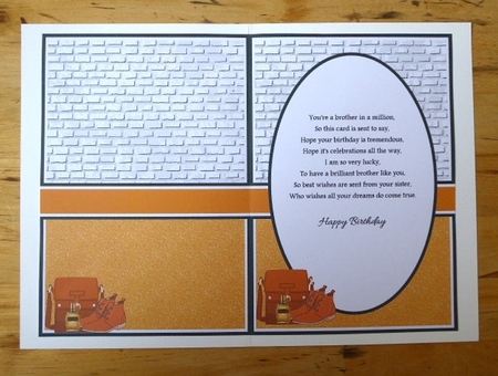 A5 Handsome 3 Birthday Verse  by Lynn Butters