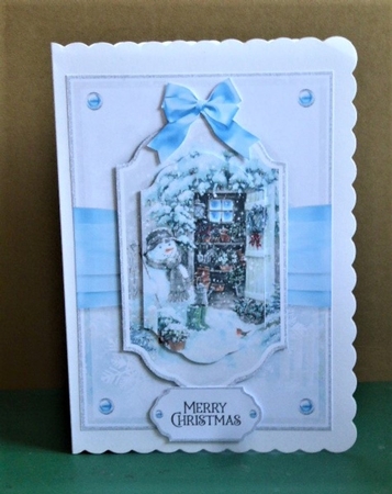 Mr Snowman 7x5 inch No.6 by Lynn Butters