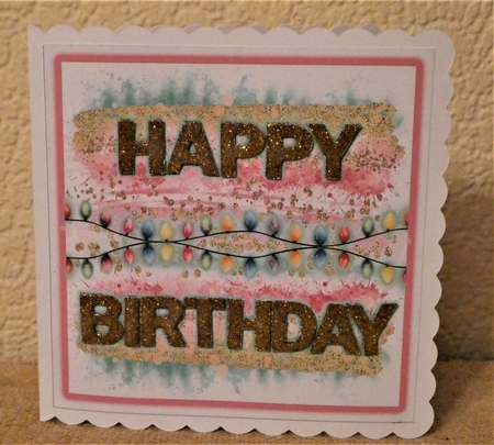 Happy Birthday Sparkle 7.5 x 7.5 Card by Lynn Butters