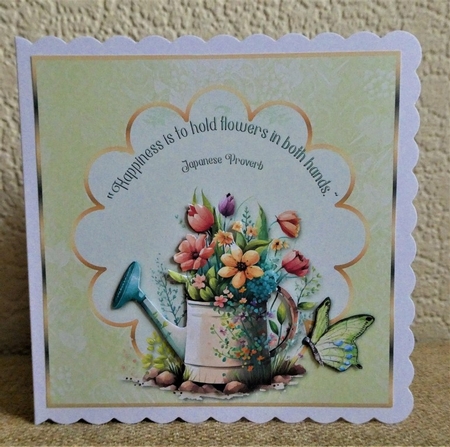 Watering Can & Flowers 2 - multi occasions card by Lynn Butters