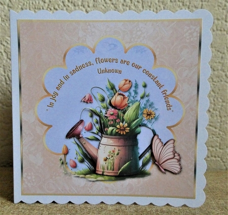 Watering Can & Flowers 4 - multi occasions card by Lynn Butters