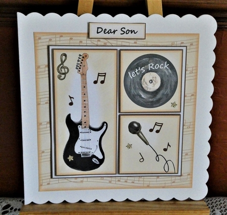  Lets Rock Music Card with Inserts by Lynn Butters