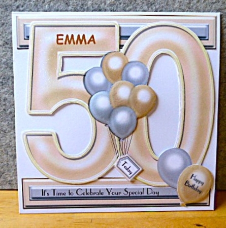 50th Birthday Balloons by Lynn Butters