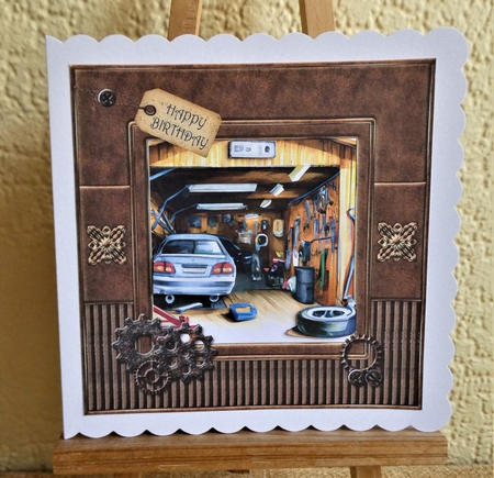 Car in the garage by Lynn Butters