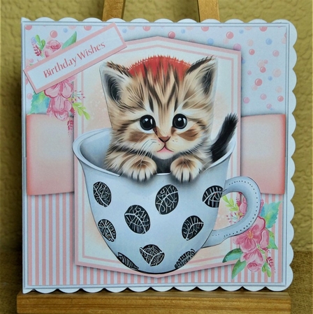 8x8 Mini Kit, Gorgeous Kitty in a Cup , 4 by Lynn Butters