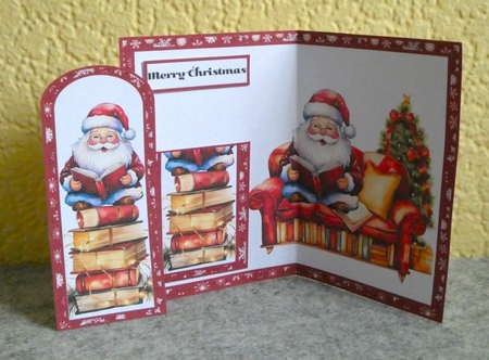 Santa on the Sofa Bookmark Card by Lynn Butters