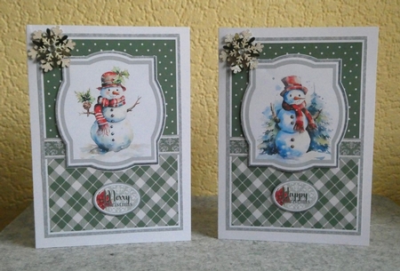 A5 Christmas Snowmen Kit  by Lynn Butters