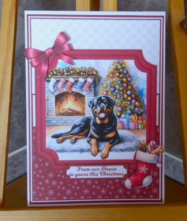 ROTTWEILERS  AT CHRISTMAS by Lynn Butters