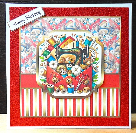 glam envelope sewing 1 red by Lynn Butters