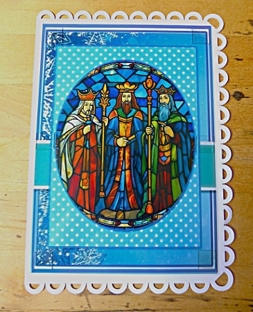 Set Of 3 ~ Festive Stained Glass Windows by Lynn Butters