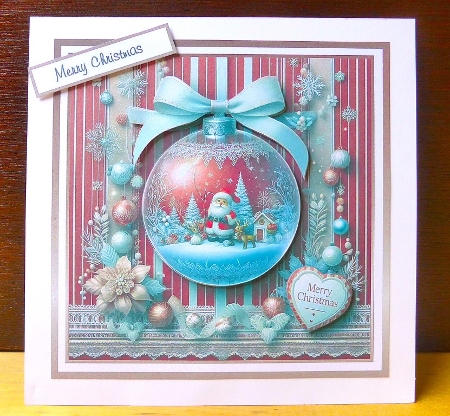red santa bauble by Lynn Butters