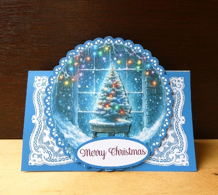 Merry Christmas 7 x 7 Shaped Card by Lynn Butters