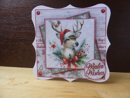 Festive Deer Mini Kit 2 8X8 by Lynn Butters