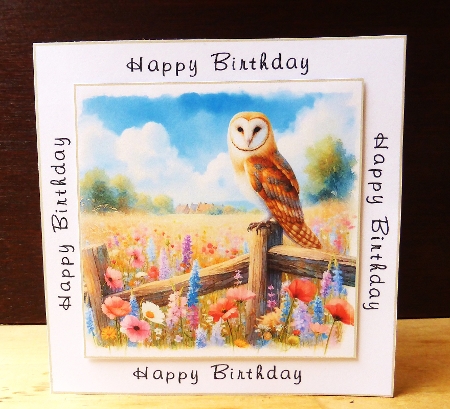 Owl on a post by Lynn Butters