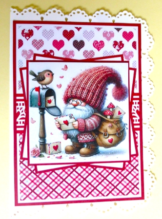 Valentine Gnome Mini Kit 5x7 (3) by Lynn Butters