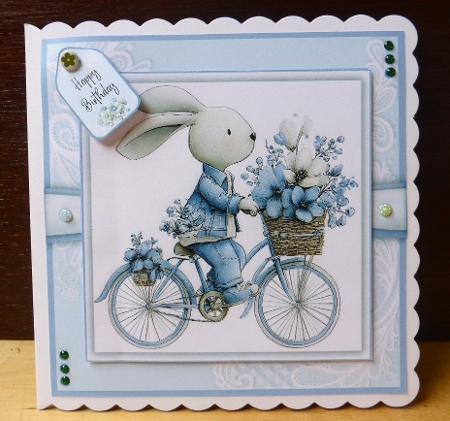Hopping By to Say Hello - 6x6 Version by Lynn Butters