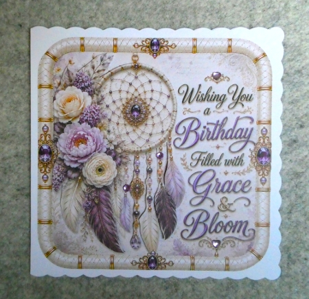 Dreamcatcher Purple White by Lynn Butters