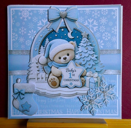 Baby Boy 1st Christmas Mini Kit 6x6 & 5x7 Cards by Lynn Butters