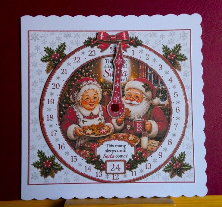mr and mrs claus advent clock calendar by Lynn Butters
