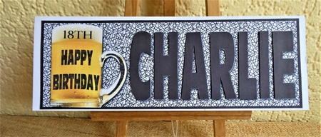 Happy Birthday Charlie Large Dl (black) by Lynn Butters
