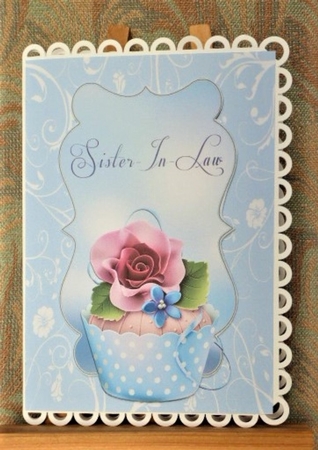 Cupcake Card Topper - Sister-in-law by Lynn Butters