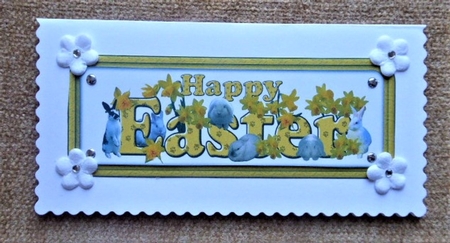 Bunny Easter Sign 3D Decoupage by Lynn Butters