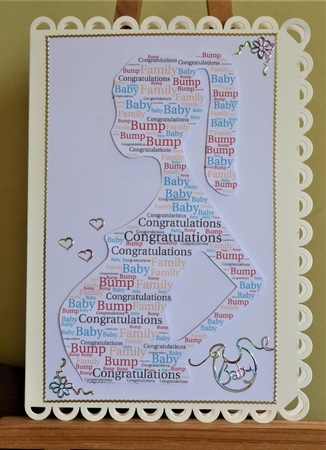 Pregnant Lady With Bump Pregnant Word Art by Lynn Butters