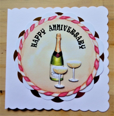 Happy Anniversary - Champagne & Glasses by Lynn Butters