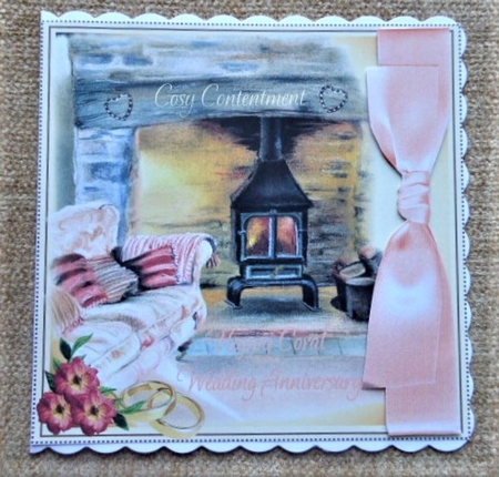 CORAL WEDDING ANNIVERSARY  COSY CONTENTMENT by Lynn Butters