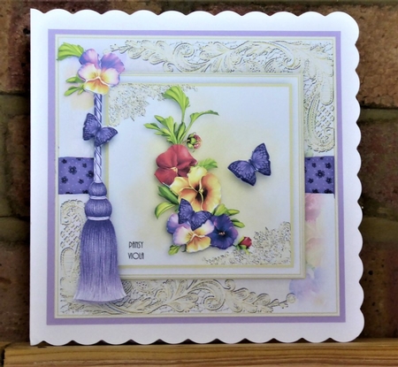Pansy 7x7 Card Front Kit by Lynn Butters