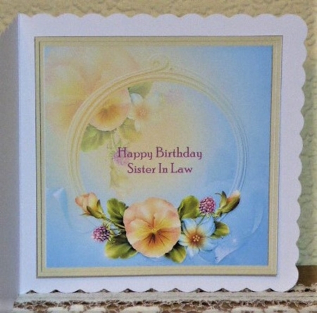 Happy Birthday Sister In Law Insert by Lynn Butters