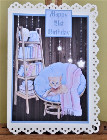 5x7 THE LIBRARY CAT MINI KIT  by Lynn Butters