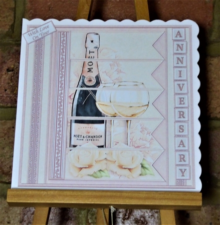 CHAMPAGNE 7.5 Alphabet Pearl Wedding Anniversary Alphabet & Age Card Kit  by Lynn Butters