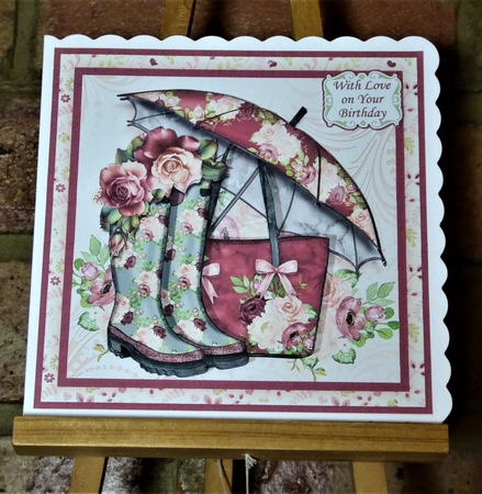 ROSES & RAINY DAYS 7.5 Decoupage & Insert Mini Kit by Lynn Butters