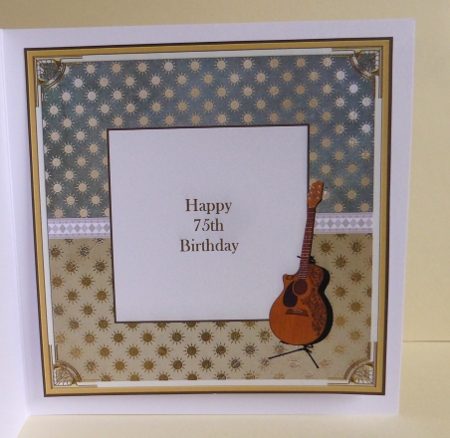 Musical Happy 75th Birthday Insert by Lynn Butters