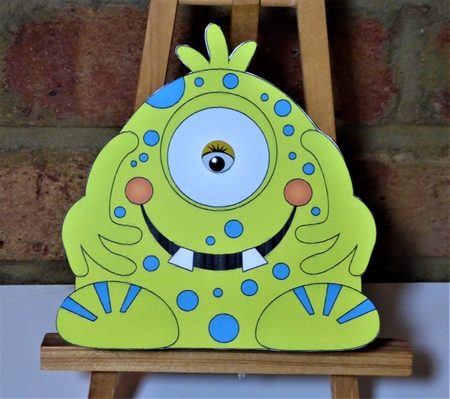 3D Shaped Card  Kit -  Cute Alien Monster Mosh by Lynn Butters