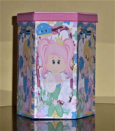 MERMAID MAGIC - HEXAGONAL GIFT BOX - HB 107 by Lynn Butters