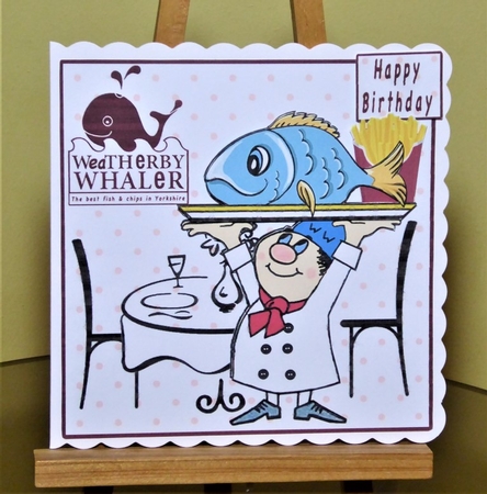 Yorkshire The Home Of Fish & Chips - Decoupage by Lynn Butters