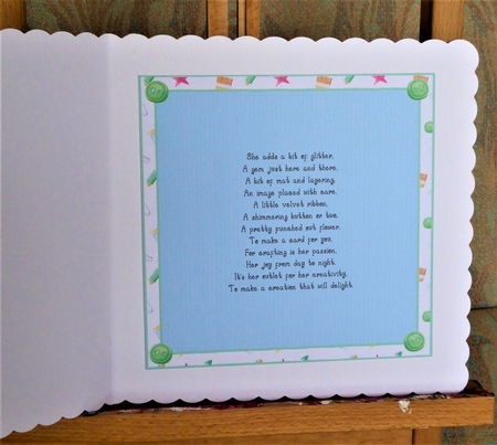 Matching insert for Crafty Birthday  by Lynn Butters