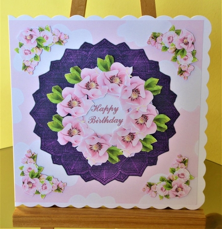 Pink Rose Mandala Decoupage Mini Kit by Lynn Butters