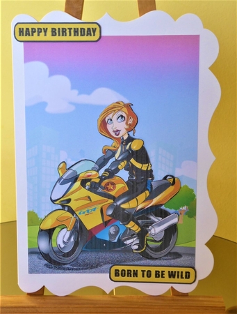 Biker Chick Yellow by Lynn Butters