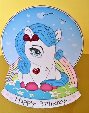 3D Shaped Rocking Card Mini Kit - Cute Little Pony Snowflake by Lynn Butters