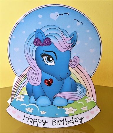 3D Shaped Rocking Card Mini Kit - Cute Little Pony Twinkle by Lynn Butters