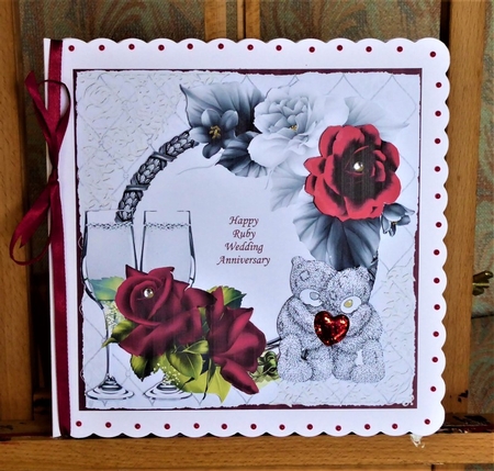 Ruby Anniversary Love Bears by Lynn Butters