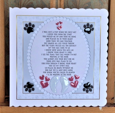 8x8 Pet Loss beautiful Poem  by Lynn Butters