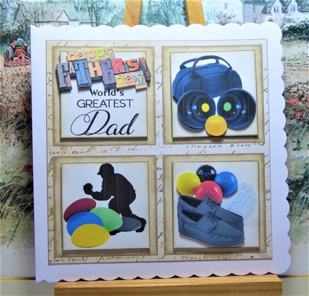8x8 worlds greatest dad crown bowling mini kit by Lynn Butters