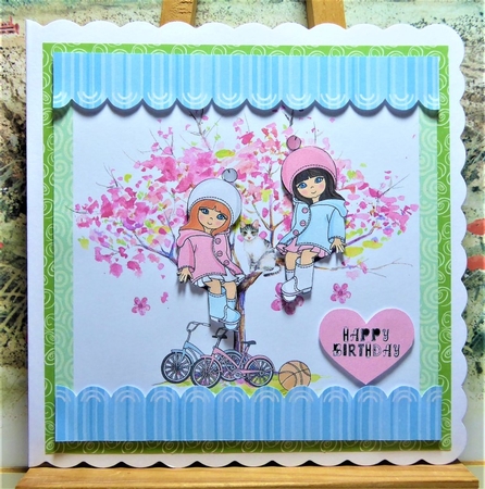  Cat Rescue 7x7 Quick Card by Lynn Butters