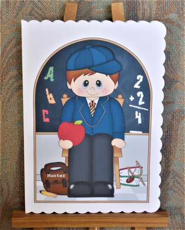 3D Shaped Card Kit - Cute Little Schoolboy by Lynn Butters